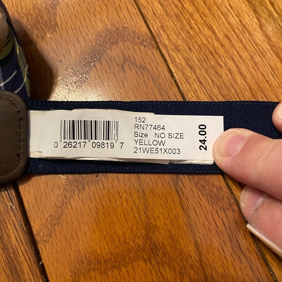 New NWT Club Room Yellow Blue Plaid Men's Suspenders One Size OSFA - Picture 3 of 3